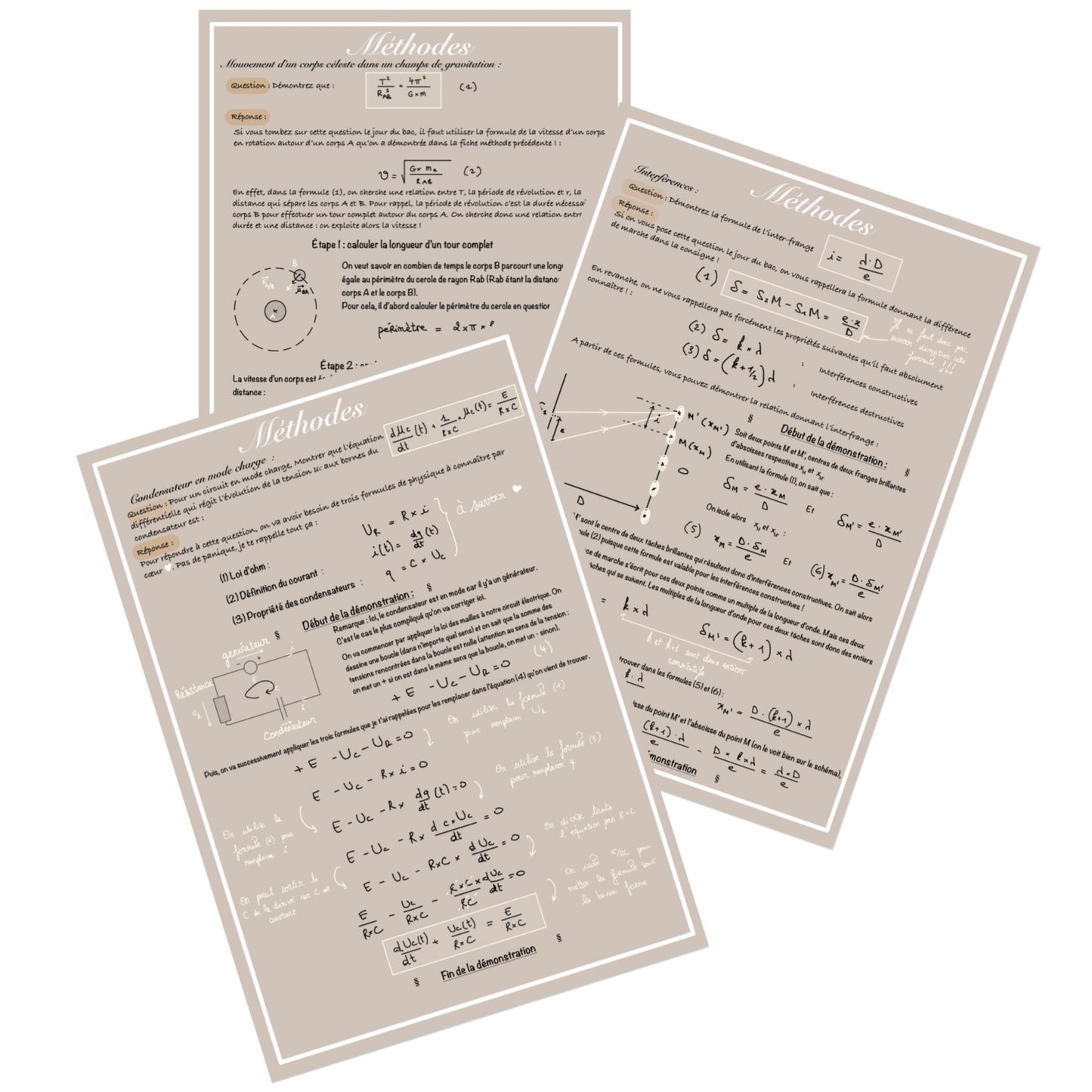 LES FICHES MÉTHODES QUI VONT SAUVER TES RÉVISIONS DE DERNIÈRE MINUTE DU BAC DE PHYSIQUE CHIMIE