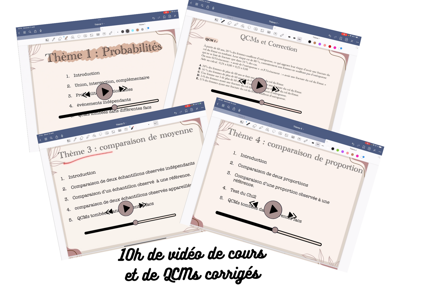 Les maths de la PASS en vidéo
